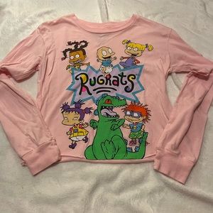 a cute cropped, pink, rugrats graphic tee!